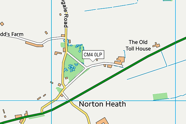 CM4 0LP map - OS VectorMap District (Ordnance Survey)