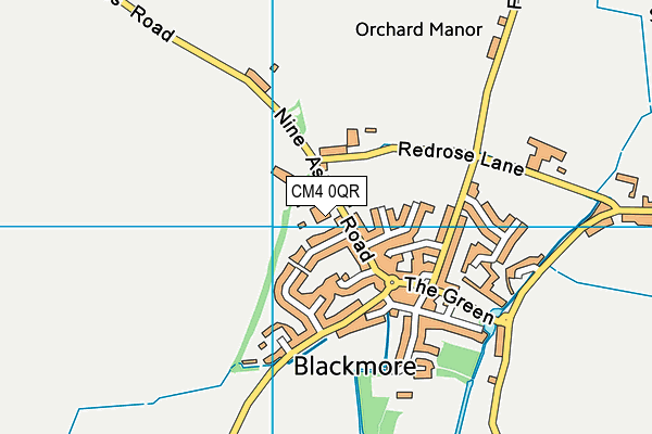 CM4 0QR map - OS VectorMap District (Ordnance Survey)
