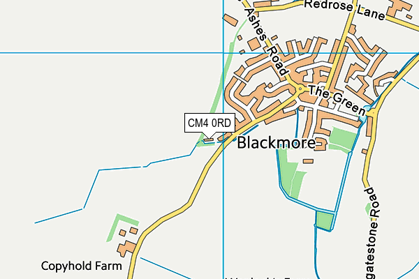 CM4 0RD map - OS VectorMap District (Ordnance Survey)