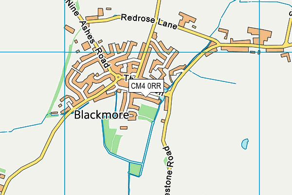 CM4 0RR map - OS VectorMap District (Ordnance Survey)