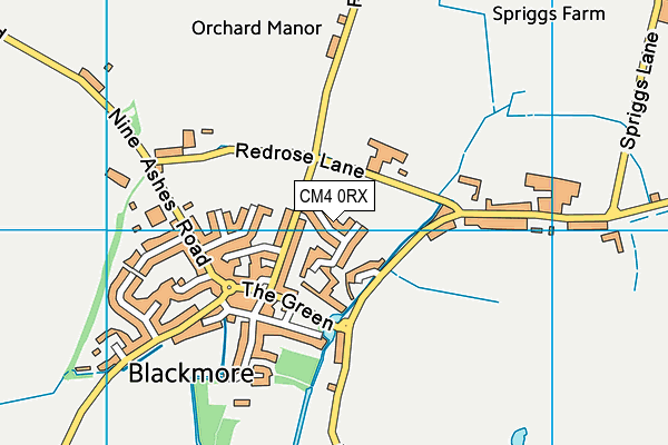CM4 0RX map - OS VectorMap District (Ordnance Survey)