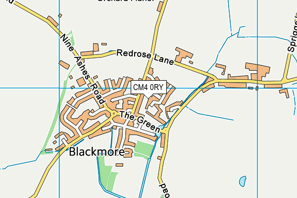 CM4 0RY map - OS VectorMap District (Ordnance Survey)