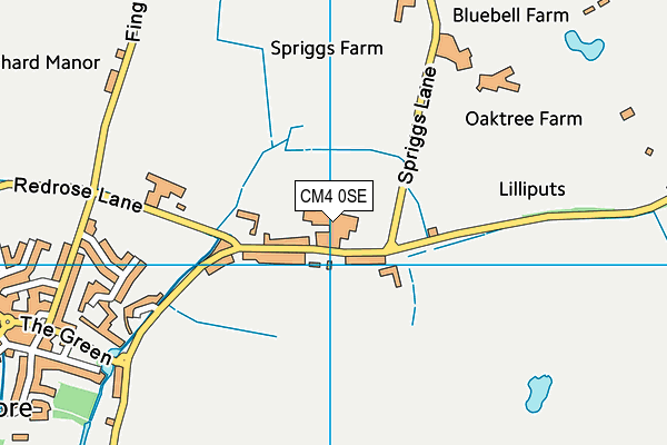CM4 0SE map - OS VectorMap District (Ordnance Survey)