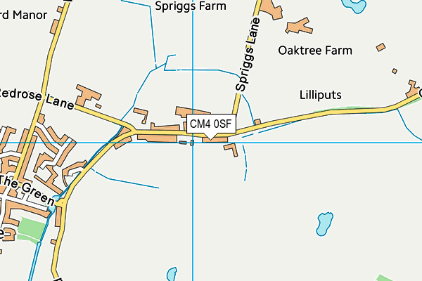 CM4 0SF map - OS VectorMap District (Ordnance Survey)