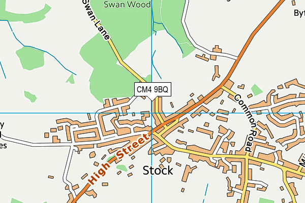 Stock Church of England Primary School map (CM4 9BQ) - OS VectorMap District (Ordnance Survey)