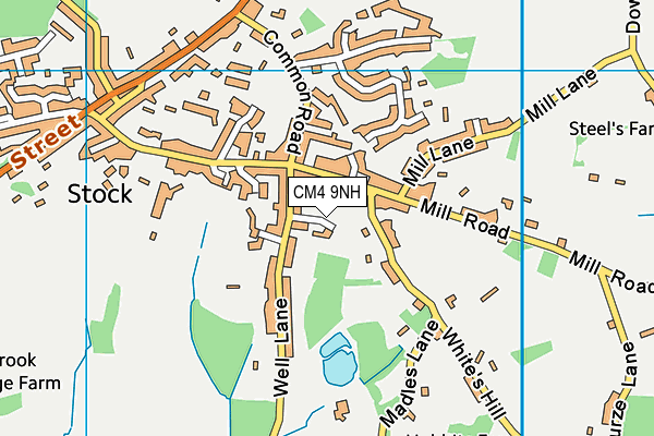 CM4 9NH map - OS VectorMap District (Ordnance Survey)