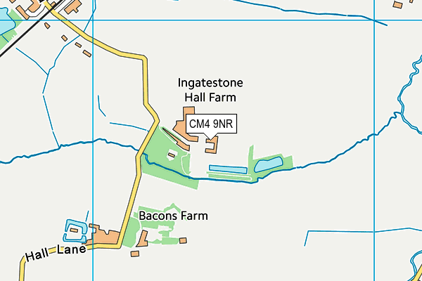 CM4 9NR map - OS VectorMap District (Ordnance Survey)