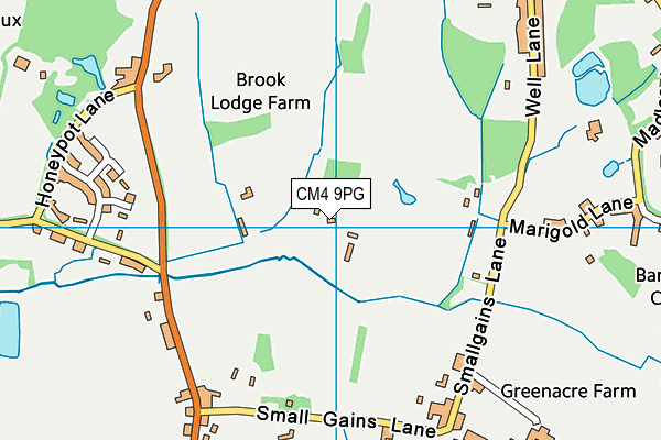 CM4 9PG map - OS VectorMap District (Ordnance Survey)