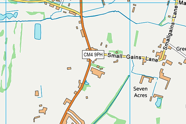 CM4 9PH map - OS VectorMap District (Ordnance Survey)