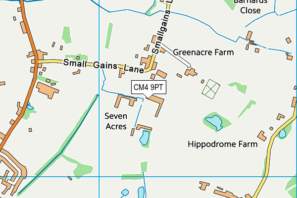 CM4 9PT map - OS VectorMap District (Ordnance Survey)
