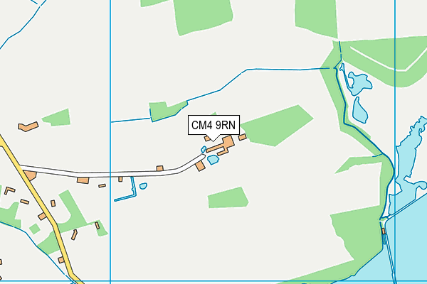 CM4 9RN map - OS VectorMap District (Ordnance Survey)