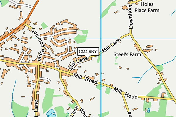 The Apps Field map (CM4 9RY) - OS VectorMap District (Ordnance Survey)