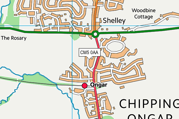 CM5 0AA map - OS VectorMap District (Ordnance Survey)