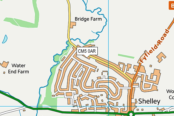 CM5 0AR map - OS VectorMap District (Ordnance Survey)