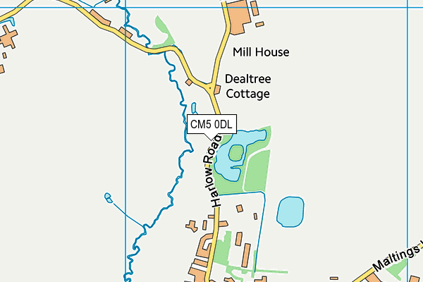 CM5 0DL map - OS VectorMap District (Ordnance Survey)