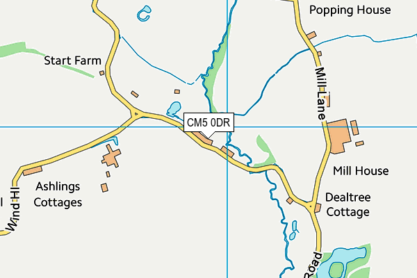 CM5 0DR map - OS VectorMap District (Ordnance Survey)