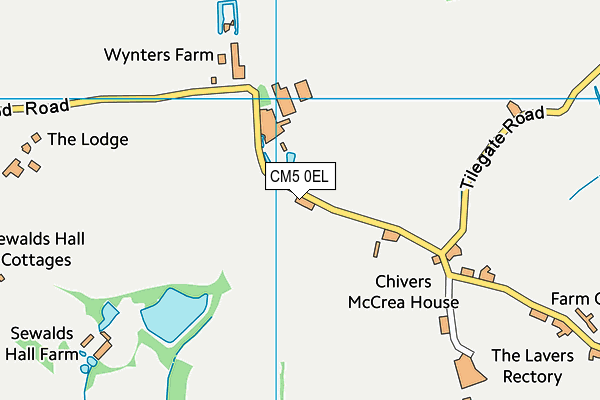 CM5 0EL map - OS VectorMap District (Ordnance Survey)