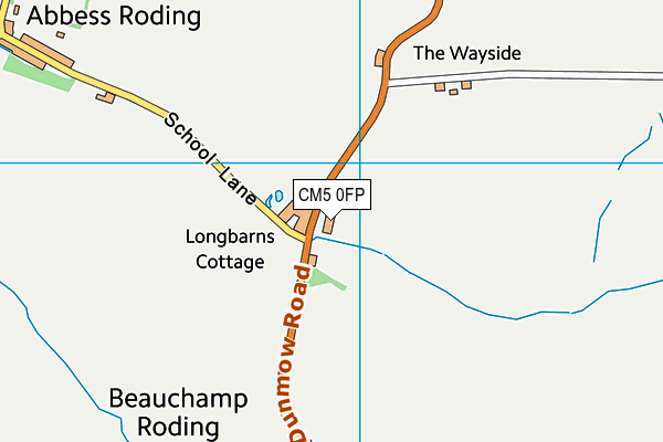 CM5 0FP map - OS VectorMap District (Ordnance Survey)