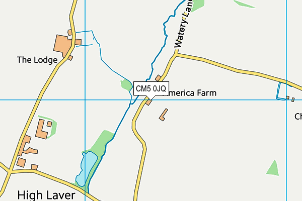 CM5 0JQ map - OS VectorMap District (Ordnance Survey)