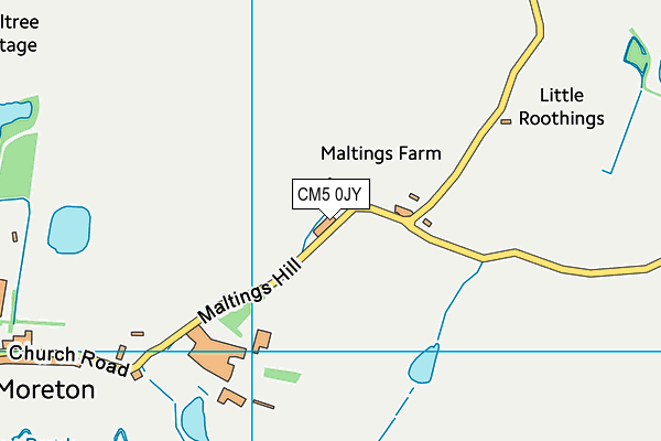 CM5 0JY map - OS VectorMap District (Ordnance Survey)