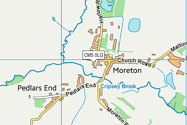 CM5 0LG map - OS VectorMap District (Ordnance Survey)