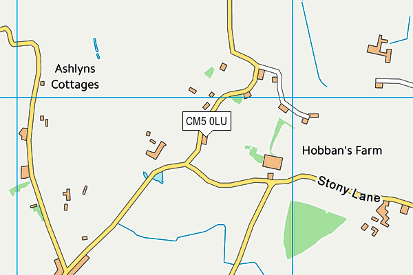 CM5 0LU map - OS VectorMap District (Ordnance Survey)