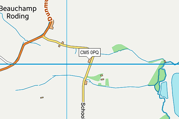 CM5 0PQ map - OS VectorMap District (Ordnance Survey)
