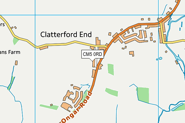 Fyfield Village Hall Sports Pavilion map (CM5 0RD) - OS VectorMap District (Ordnance Survey)