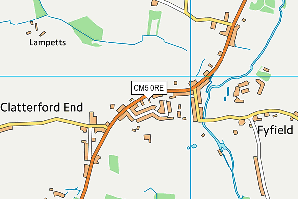 CM5 0RE map - OS VectorMap District (Ordnance Survey)