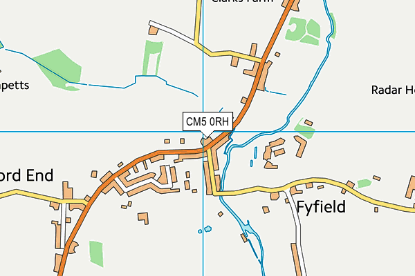 CM5 0RH map - OS VectorMap District (Ordnance Survey)