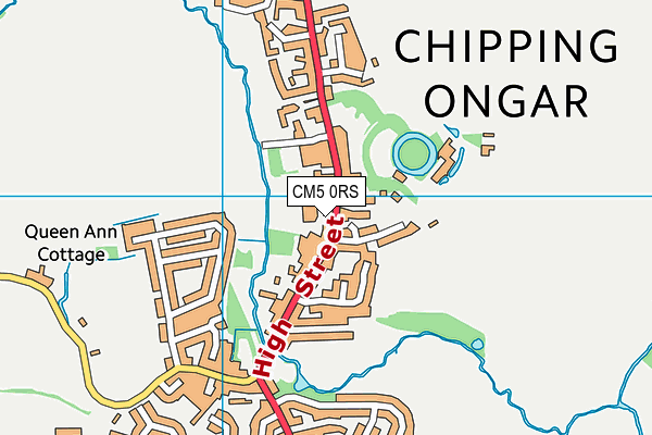 CM5 0RS map - OS VectorMap District (Ordnance Survey)
