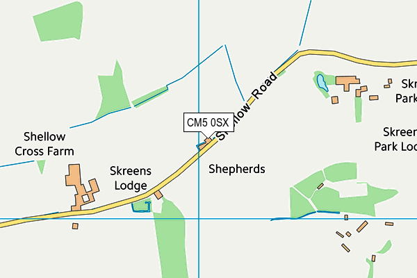 CM5 0SX map - OS VectorMap District (Ordnance Survey)