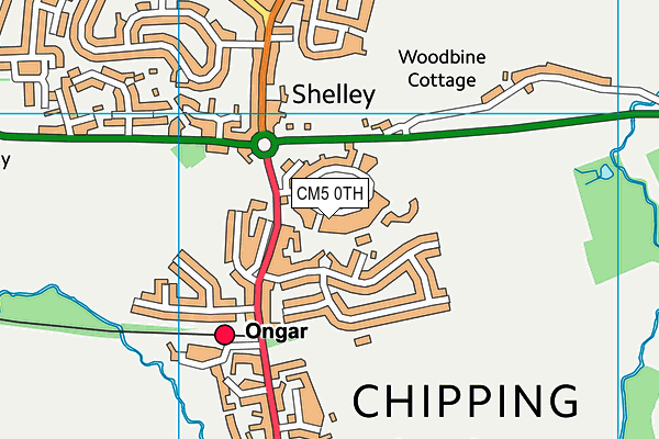 CM5 0TH map - OS VectorMap District (Ordnance Survey)
