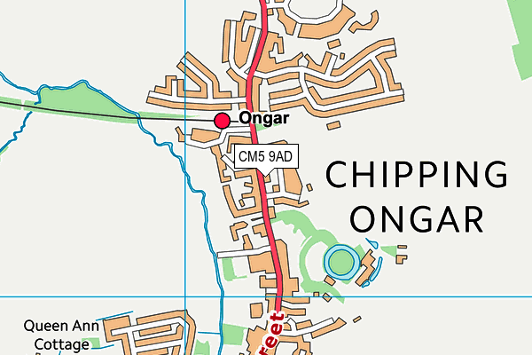 CM5 9AD map - OS VectorMap District (Ordnance Survey)