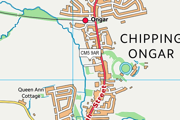 CM5 9AR map - OS VectorMap District (Ordnance Survey)