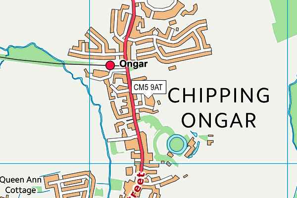 CM5 9AT map - OS VectorMap District (Ordnance Survey)