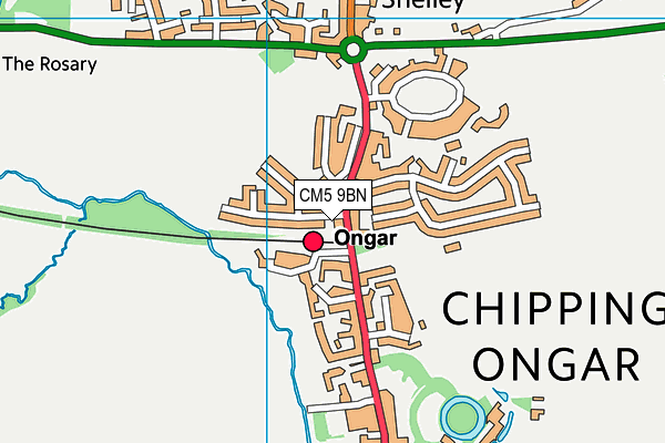 CM5 9BN map - OS VectorMap District (Ordnance Survey)