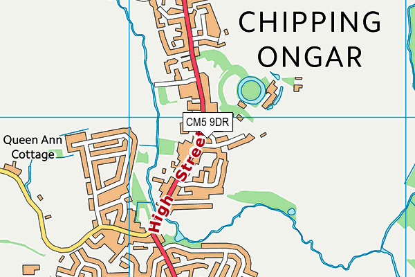 CM5 9DR map - OS VectorMap District (Ordnance Survey)