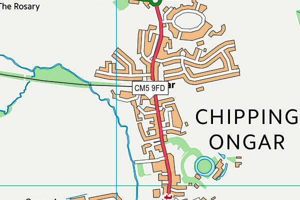 CM5 9FD map - OS VectorMap District (Ordnance Survey)