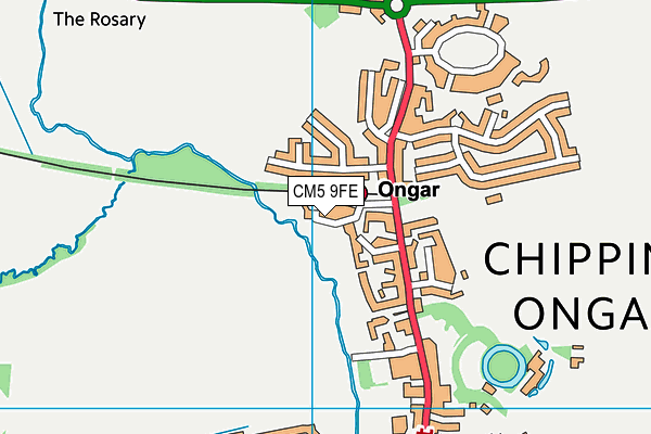 CM5 9FE map - OS VectorMap District (Ordnance Survey)