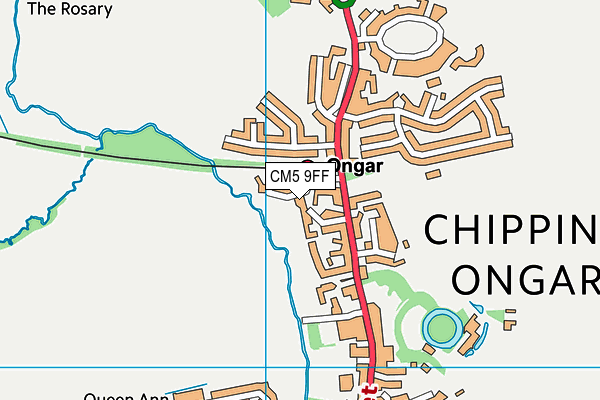 CM5 9FF map - OS VectorMap District (Ordnance Survey)