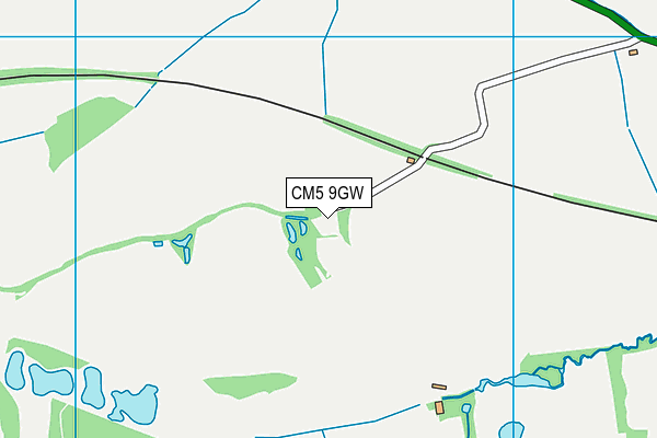 CM5 9GW map - OS VectorMap District (Ordnance Survey)