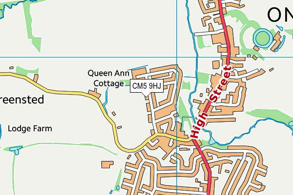 CM5 9HJ map - OS VectorMap District (Ordnance Survey)