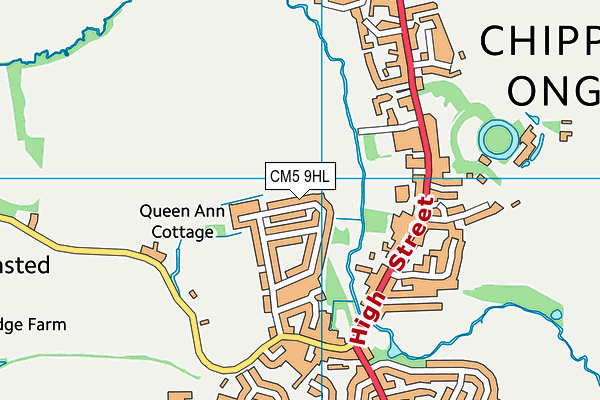 CM5 9HL map - OS VectorMap District (Ordnance Survey)