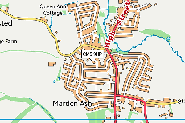 CM5 9HP map - OS VectorMap District (Ordnance Survey)