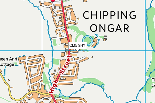 CM5 9HY map - OS VectorMap District (Ordnance Survey)