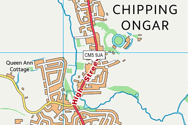 CM5 9JA map - OS VectorMap District (Ordnance Survey)