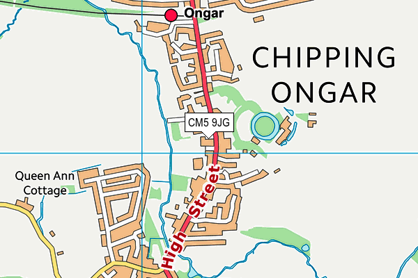 CM5 9JG map - OS VectorMap District (Ordnance Survey)