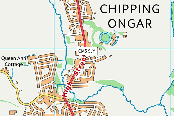 CM5 9JY map - OS VectorMap District (Ordnance Survey)