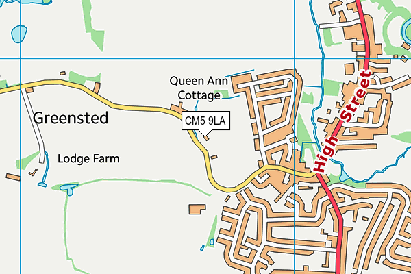 CM5 9LA map - OS VectorMap District (Ordnance Survey)